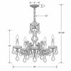 Crystorama Maria Theresa 20'' Chandelier - Product Dimensions