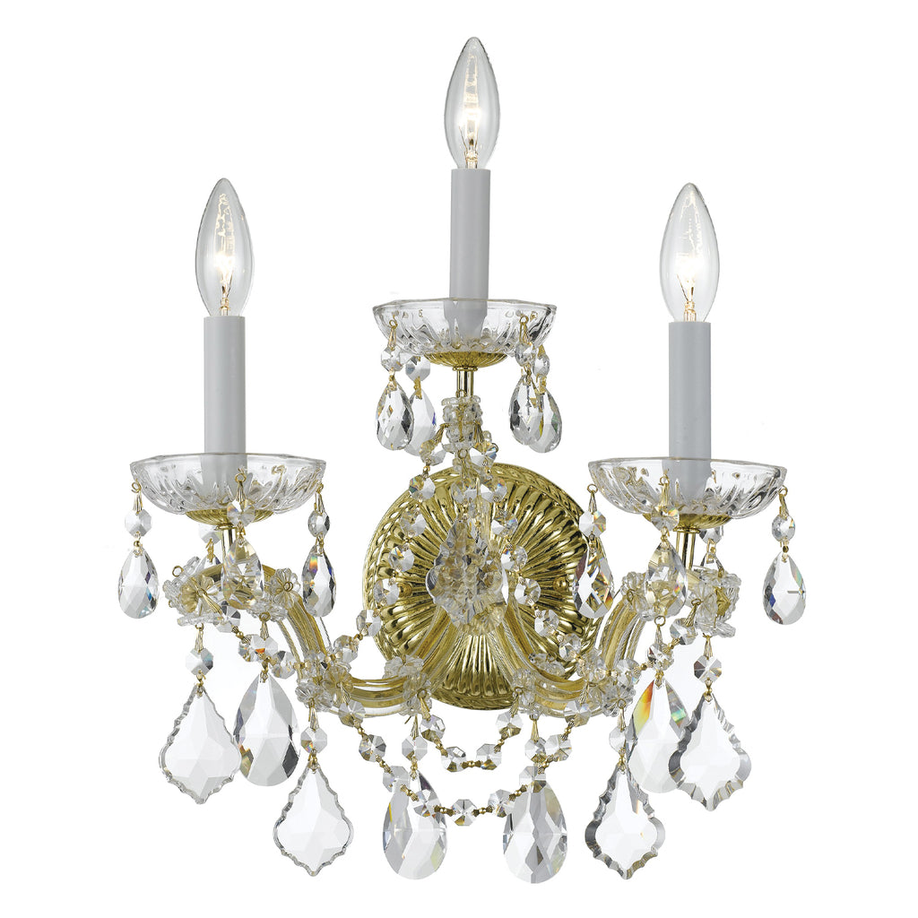 4403-GD-CL-MWP Maria Theresa 3 Light Sconce | Main Image