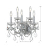 4404-CH-CL-SAQ Maria Theresa 5 Light Sconce | Dimensions Image