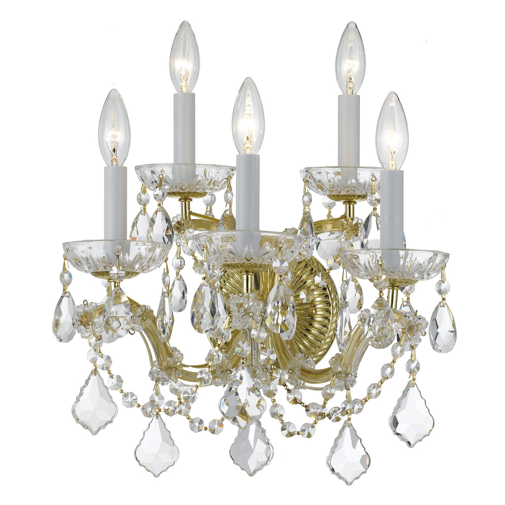 4404-GD-CL-MWP Maria Theresa 5 Light Sconce | Main Image