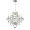 Crystorama Maria Theresa 20'' Chandelier in Polished Chrome - Front View