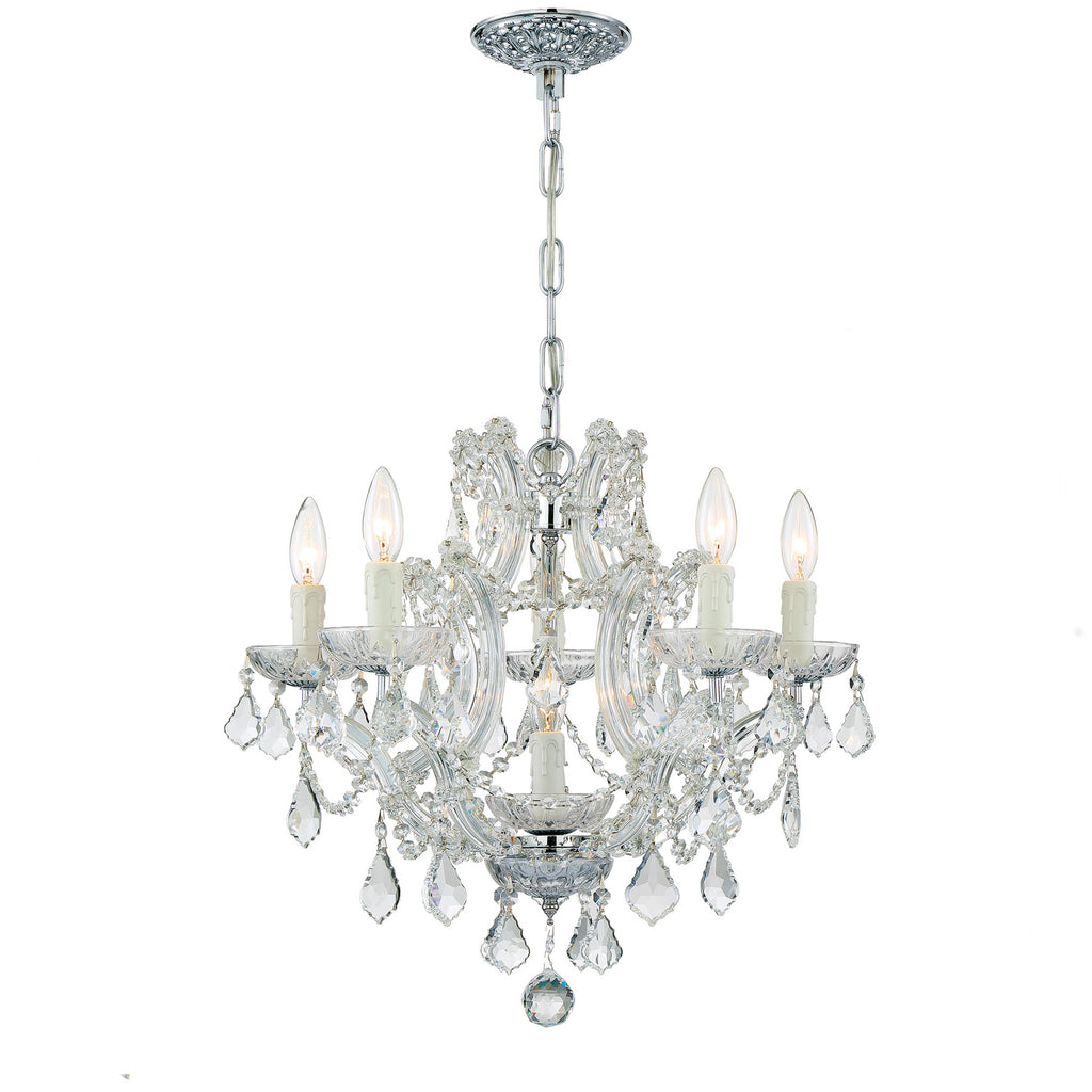 Crystorama Maria Theresa 20'' Chandelier in Polished Chrome - Front View