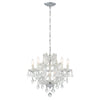 Crystorama Maria Theresa 20'' Chandelier in Polished Chrome - Front View