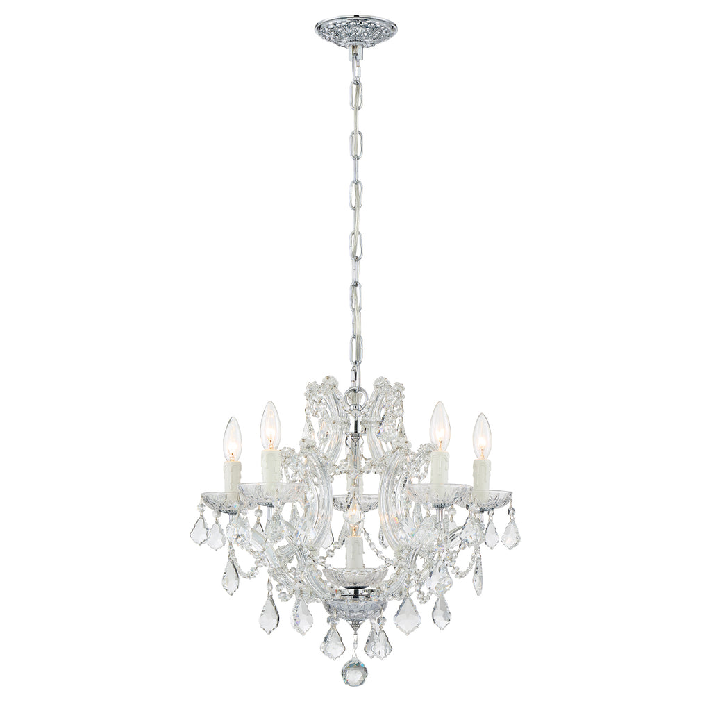 Crystorama Maria Theresa 20'' Chandelier in Polished Chrome - Front View