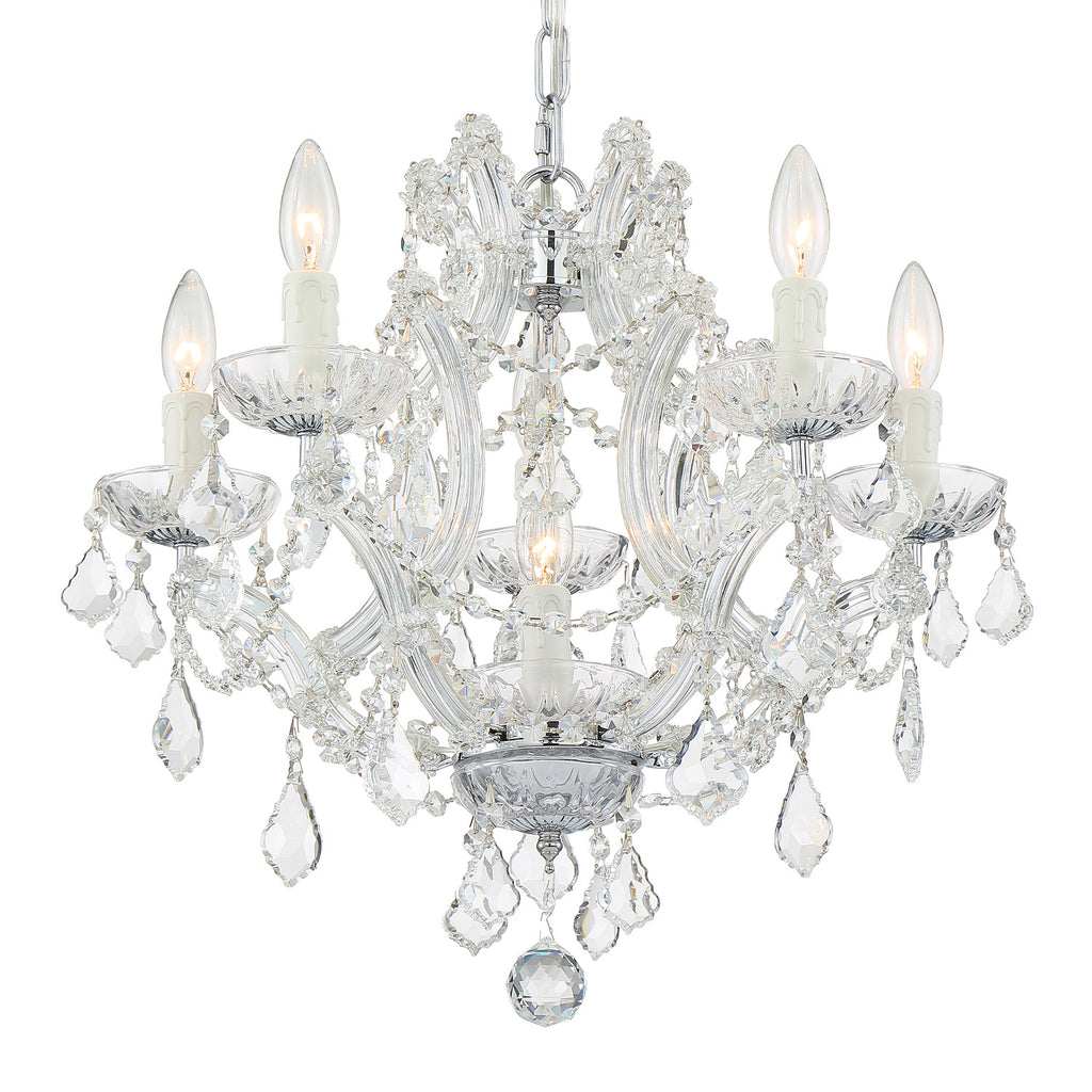 4405-CH-CL-MWP Maria Theresa 6 Light Chandelier | Alternate Image