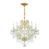 Crystorama Maria Theresa 20'' Chandelier in Gold - Front View
