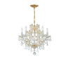 Crystorama Maria Theresa 20'' Chandelier in Gold - Front View