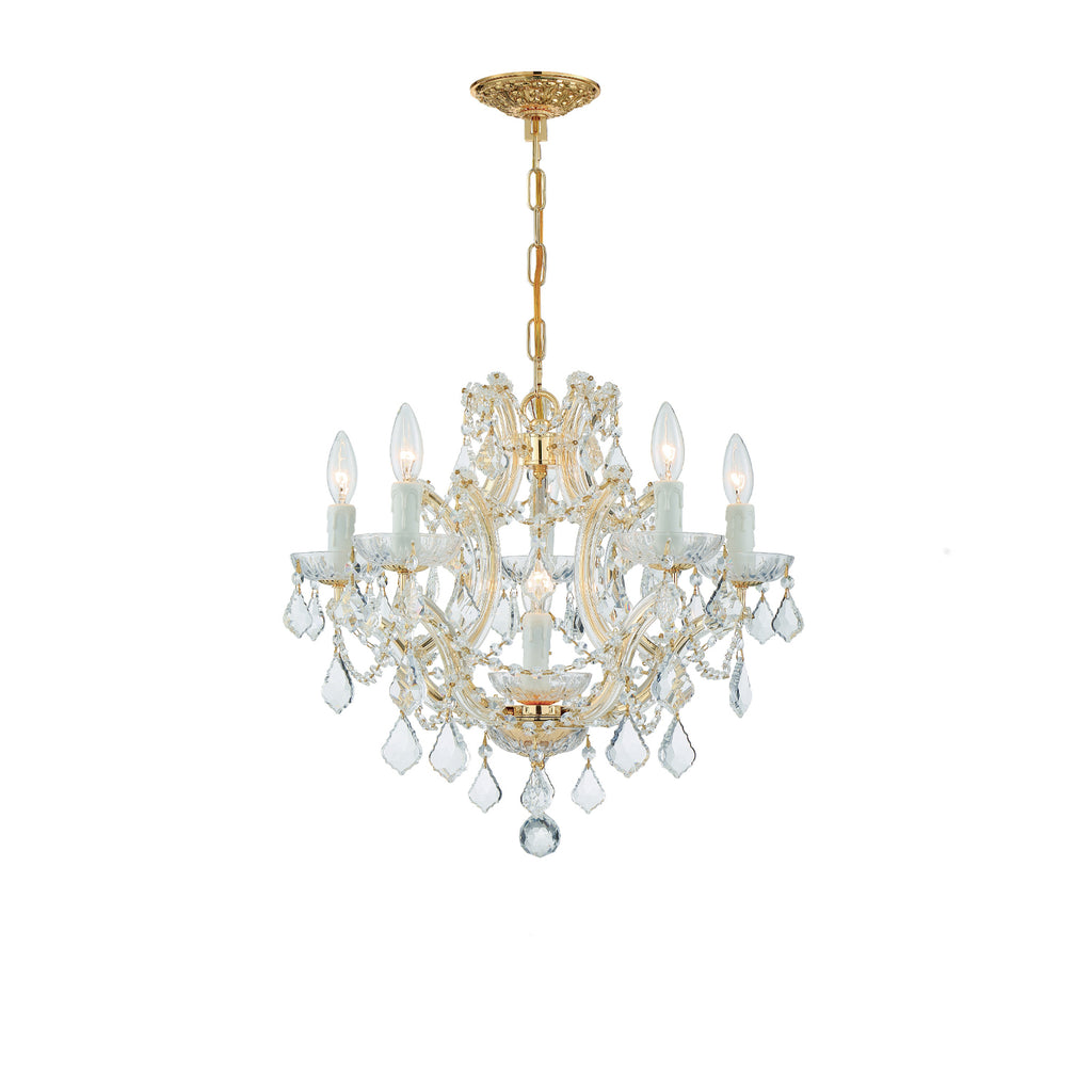 Crystorama Maria Theresa 20'' Chandelier in Gold - Front View
