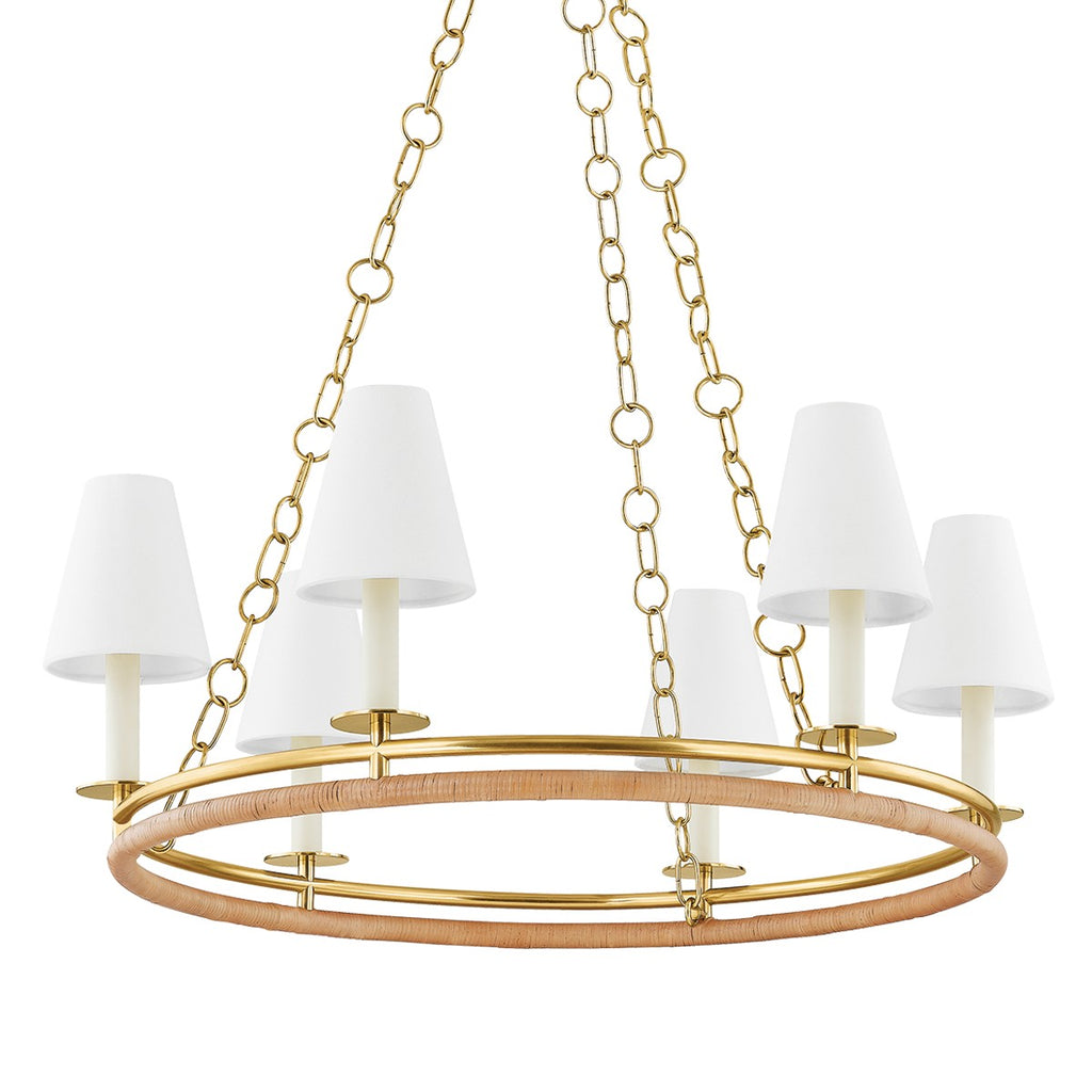 4406-AGB Swanton 6 Light Chandelier Main Image