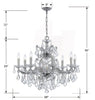 4408-CH-CL-MWP Maria Theresa 26'' Chandelier | Dimensions Image