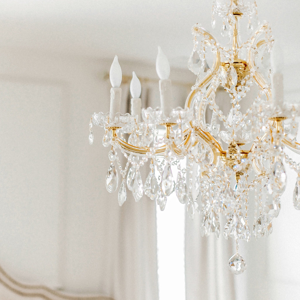 Crystorama Maria Theresa 26'' Chandelier in Gold - Lifestyle View