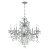 Crystorama Maria Theresa 28'' Chandelier in Polished Chrome - Front View