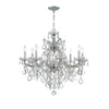 Crystorama Maria Theresa 28'' Chandelier in Polished Chrome - Front View