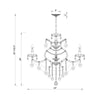 Crystorama Maria Theresa 28'' Chandelier - Product Dimensions