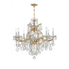 Crystorama Maria Theresa 28'' Chandelier in Gold - Front View