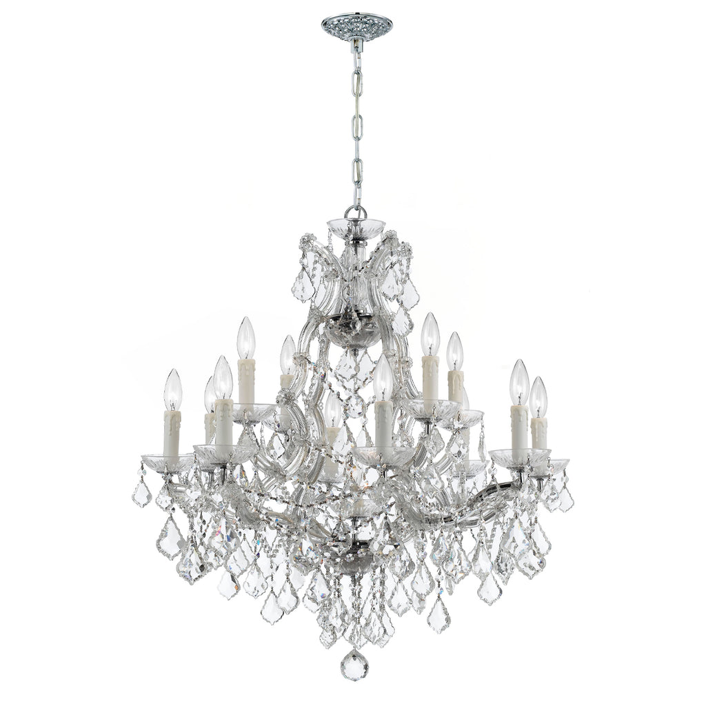 Crystorama Maria Theresa 28'' Chandelier in Polished Chrome - Additional View