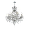 Crystorama Maria Theresa 28'' Chandelier in Polished Chrome - Front View