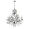 Crystorama Maria Theresa 28'' Chandelier in Polished Chrome - Front View