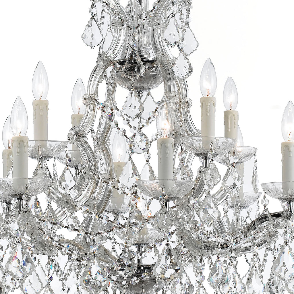 Crystorama Maria Theresa 28'' Chandelier in Polished Chrome - Additional View