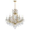 Crystorama Maria Theresa 28'' Chandelier in Gold - Front View