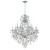 Crystorama Maria Theresa 28'' Chandelier in Polished Chrome - Front View