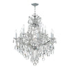 Crystorama Maria Theresa 28'' Chandelier in Polished Chrome - Front View
