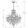 Crystorama Maria Theresa 28'' Chandelier - Product Dimensions