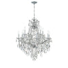 Crystorama Maria Theresa 28'' Chandelier in Polished Chrome - Front View