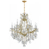 Crystorama Maria Theresa 28'' Chandelier in Gold - Front View
