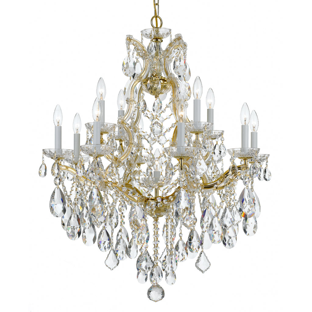 4413-GD-CL-SAQ Maria Theresa 13 Light Chandelier | Alternate Image