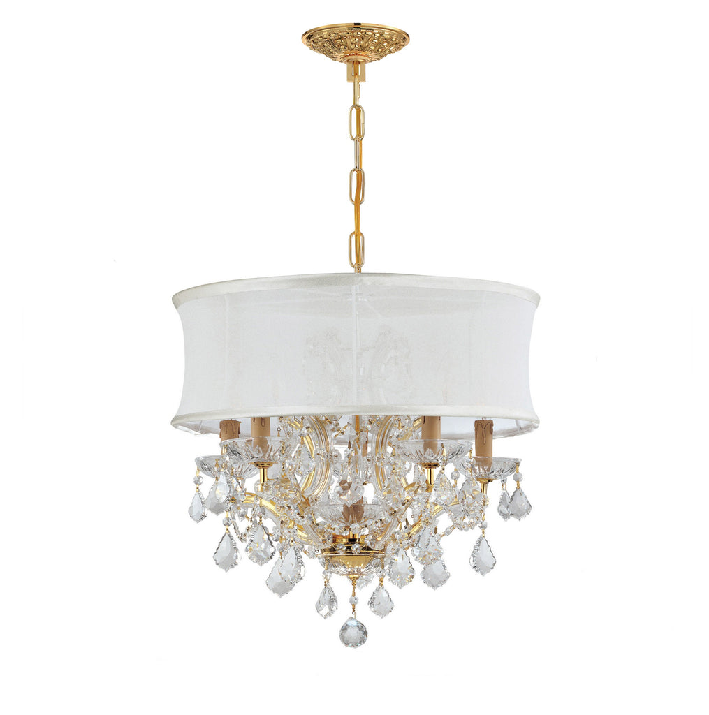Crystorama Brentwood 24" Chandelier in Gold - Front View