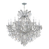 Crystorama Maria Theresa 38'' Chandelier in Polished Chrome - Front View