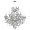Crystorama Maria Theresa 38'' Chandelier in Polished Chrome - Front View