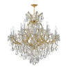 Crystorama Maria Theresa 38'' Chandelier in Gold - Front View