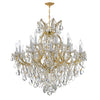 Crystorama Maria Theresa 38'' Chandelier in Gold - Front View