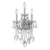 Crystorama Maria Theresa 11'' Sconce in Polished Chrome - Front View
