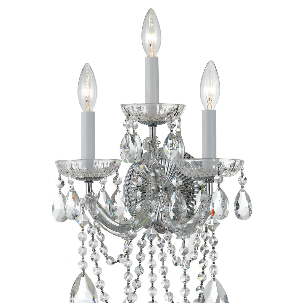 4423-CH-CL-MWP Maria Theresa 3 Light Sconce | Alternate Image