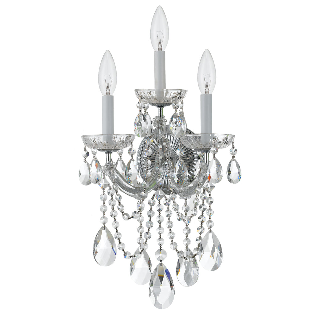 Crystorama Maria Theresa 11'' Sconce in Polished Chrome - Additional View