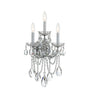 Crystorama Maria Theresa 11'' Sconce in Polished Chrome - Front View