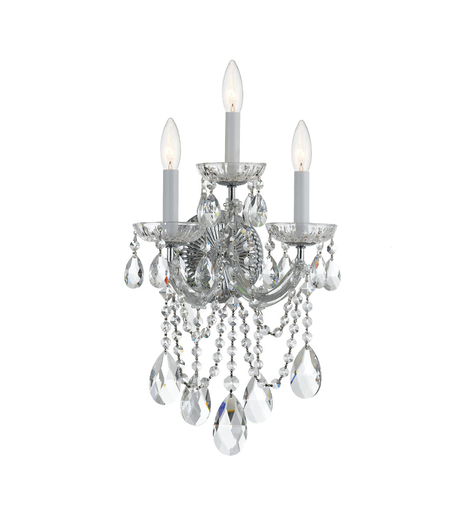 Crystorama Maria Theresa 11'' Sconce in Polished Chrome - Front View