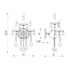 Crystorama Maria Theresa 11'' Sconce - Product Dimensions