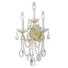 Crystorama Maria Theresa 11'' Sconce in Gold - Front View
