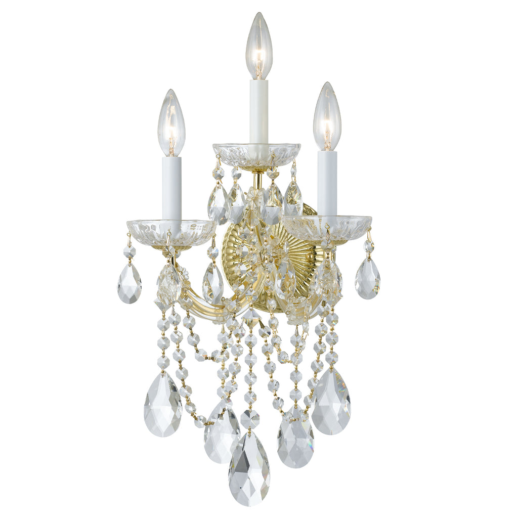 Crystorama Maria Theresa 11'' Sconce in Gold - Front View
