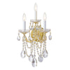 4423-GD-CL-SAQ Maria Theresa 3 Light Sconce | Main Image