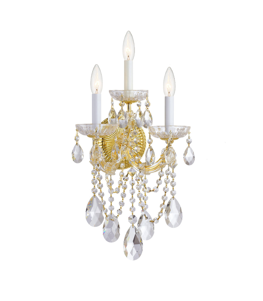 Crystorama Maria Theresa 11'' Sconce in Gold - Front View