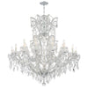 Crystorama Maria Theresa 46'' Chandelier in Polished Chrome - Front View