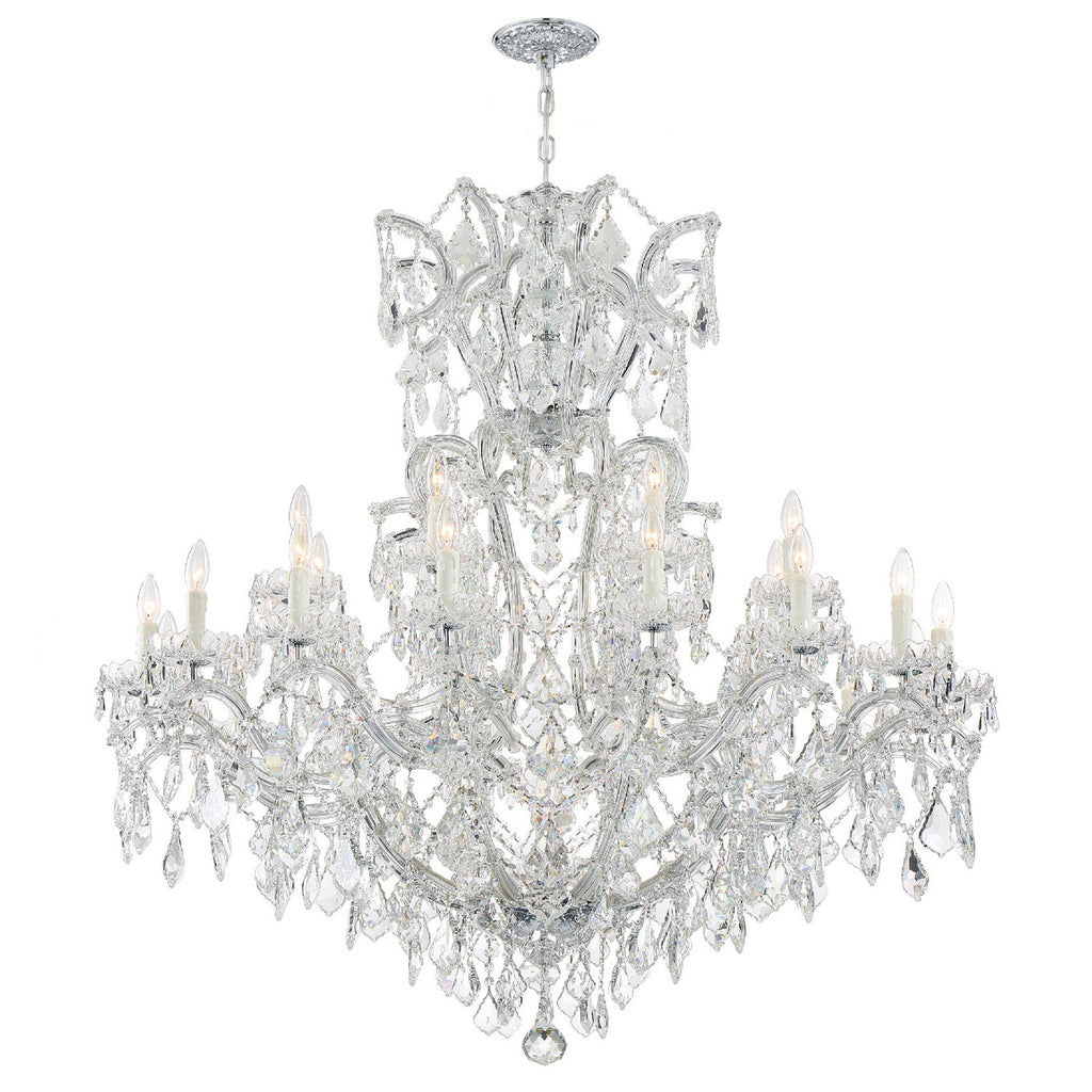 Crystorama Maria Theresa 46'' Chandelier in Polished Chrome - Front View