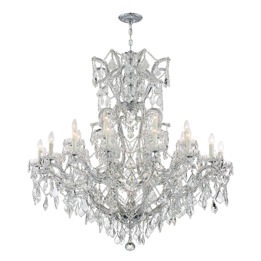 Crystorama Maria Theresa 46'' Chandelier in Polished Chrome - Front View