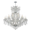 Crystorama Maria Theresa 46'' Chandelier in Polished Chrome - Front View