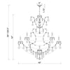 Crystorama Maria Theresa 46'' Chandelier - Product Dimensions